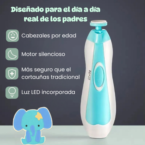 Lima eléctrica infantil para uñas